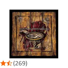 Copertina di "Machina/The Machines of God" dei The Smashing Pumpkins: un'opera d'arte inquietante con una figura umana in un piatto dorato.