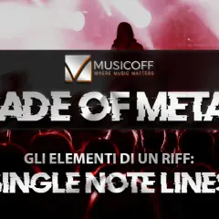 Made of Metal": un riff di chitarra con una singola nota musicale che risuona tra la folla.