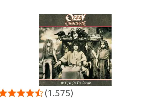 Ozzy Osbourne con bambini spettrali, teschi e un'atmosfera da incubo. L'album "No Rest for the Wicked" evoca il peccato supremo.