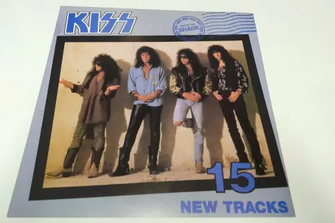 Kiss band members pose for the "Hot in the Shade" album cover.