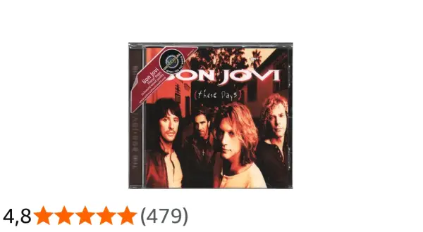 Copertina CD "These Days" dei Bon Jovi, con i quattro membri della band.