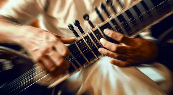 Mani esperte suonano il sitar, uno strumento complesso. Forse è questo qual è lo strumento più difficile da suonare?