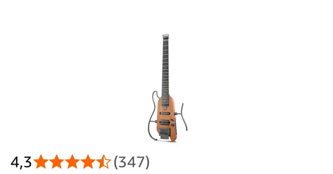 Chitarra elettrica dal design moderno, con corpo in legno che suggerisce il miglior legno per chitarra elettrica. Valutazione 4,3 stelle.