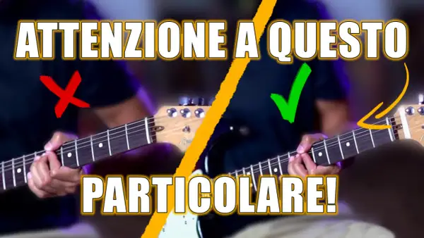 Imparare a suonare la chitarra: attenzione a questo particolare! Un tutorial mostra la posizione corretta e scorretta delle dita sul manico.